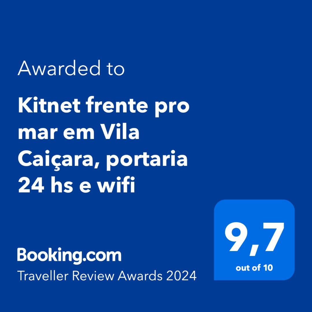 Kitnet Frente Pro Mar Em Vila Caicara, Portaria 24 Hs E Wifi Praia Grande  Exterior photo