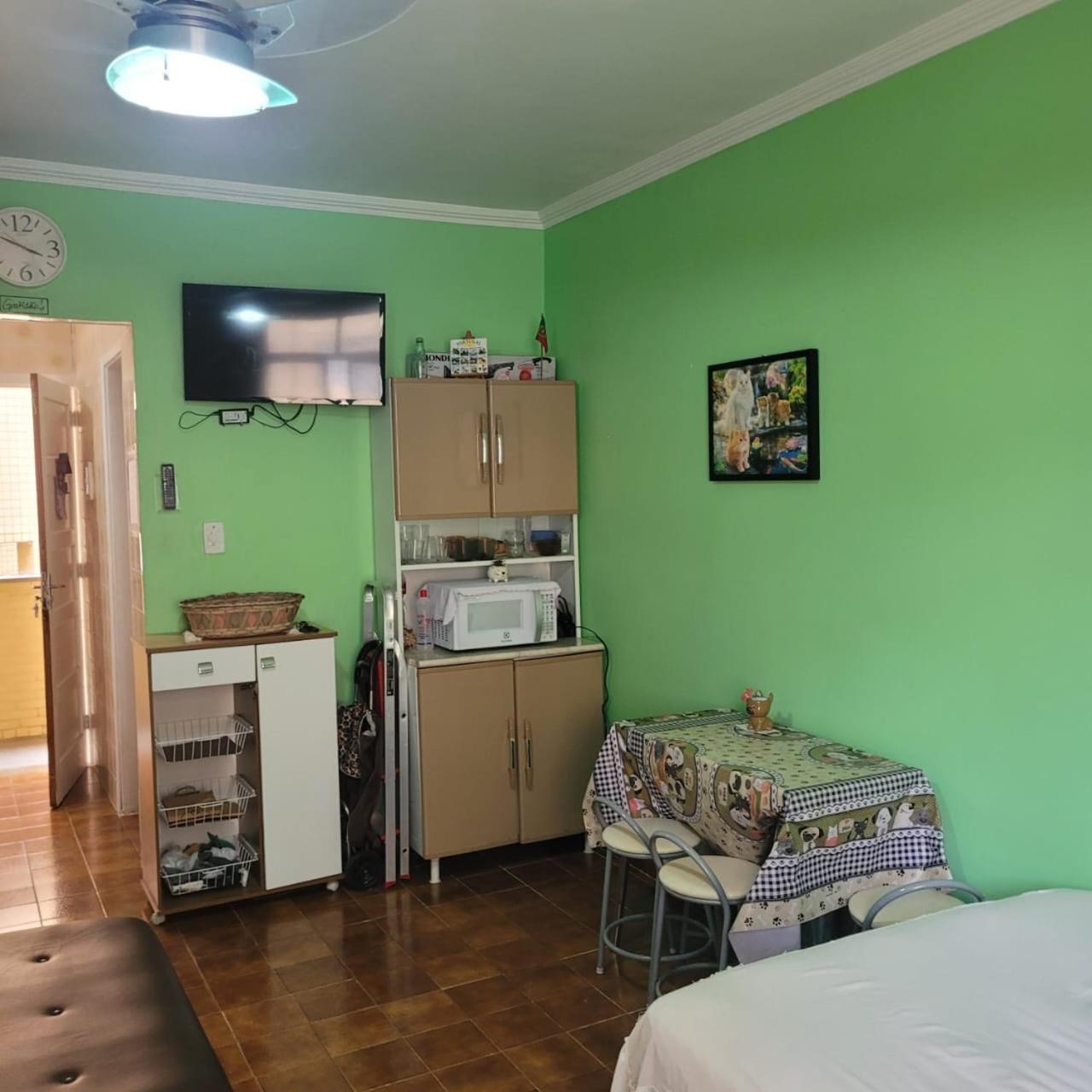 Kitnet Frente Pro Mar Em Vila Caicara, Portaria 24 Hs E Wifi Praia Grande  Exterior photo